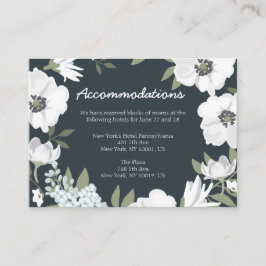 Blommigt Bröllop-inkvarteringsbevis för krans Tilläggskort