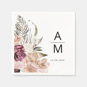 Blommigt Bröllop Napkins Pappersservett