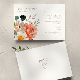 Blommigt Bröllop OSA Ivory Responcard