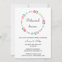 Blommigt bröllop-repetitionsmiddag för krans