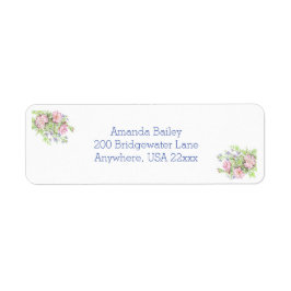 Blommigt Bröllop Returetiketter Returadress Etikett
