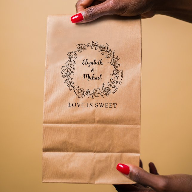 Blommigt Bröllop Sweet Bags Stämpel (Skapare uppladdad)