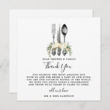 blommigt bröllop tack för att du tog emot kortet