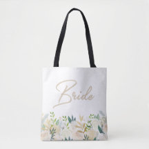 Blommigt Bröllop tote White BRIDE