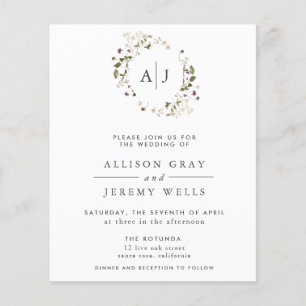 Blommigt Bröllopsinbjudan Flyer
