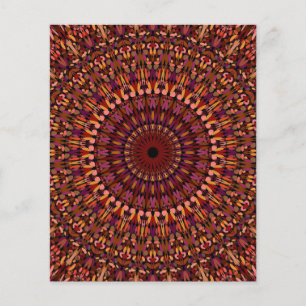 Blommigt Brown Mandala Design Flygblad