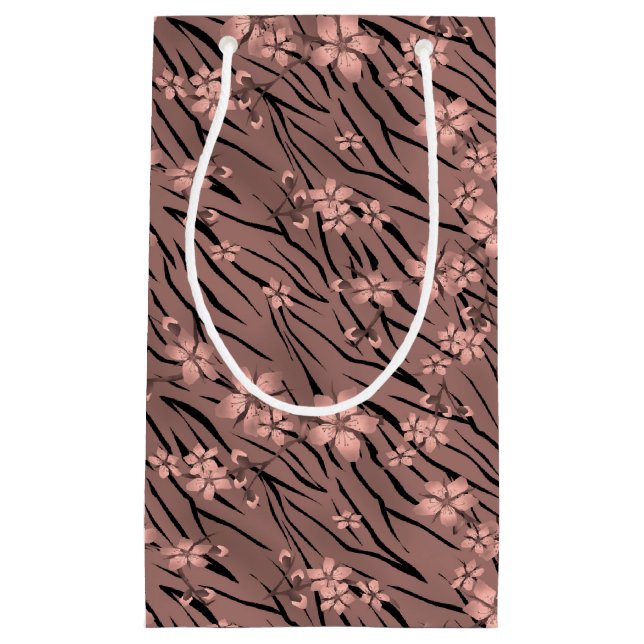 Blommigt, brun, tiger mönster (Framsidan)