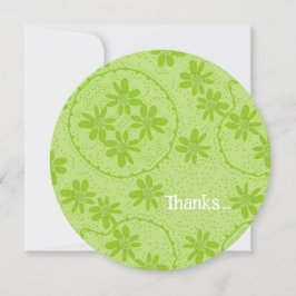 Blommigt Bubbles Polka Dot Pea Grönt2 - tackkort