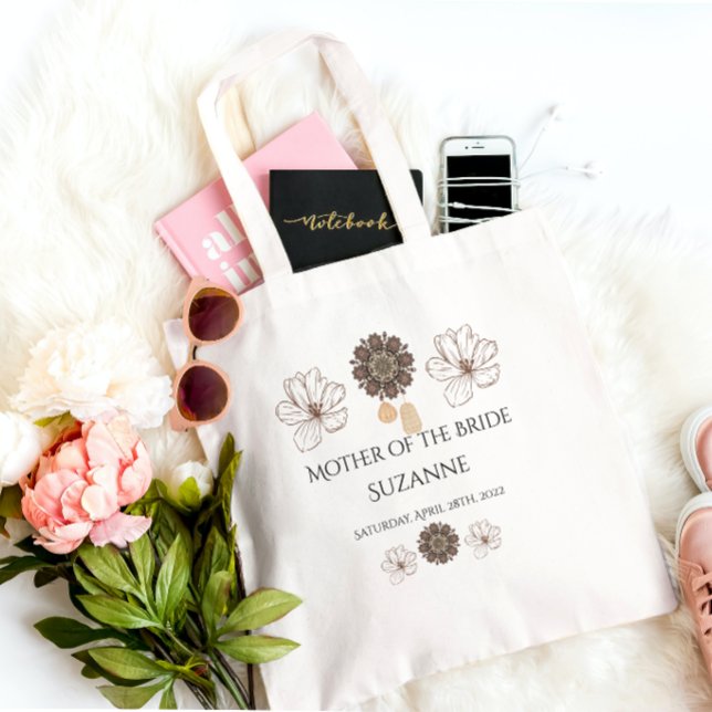Blommigt Budens mamma Boho Bröllop Tygkasse (Skapare uppladdad)