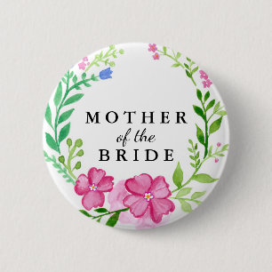 Blommigt Budens mamma Bröllop Knapp