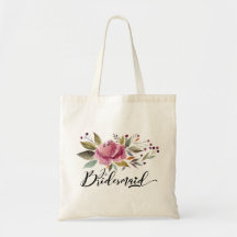 Blommigt Budget Tote Bag for Junior Bridesmaid (Jr