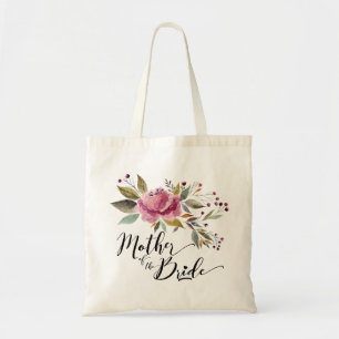 Blommigt Budget Tote Bag för Mor i Bride Tygkasse