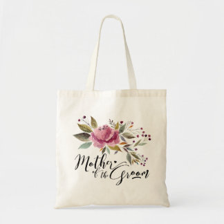 Blommigt Budget Tote Bag Mor of the Groom Tygkasse