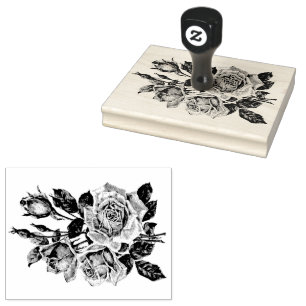 Blommigt Bukett med rosor Stämpel