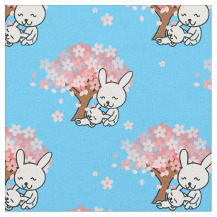 blommigt bunnies tyg