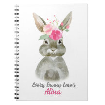 Blommigt Bunny Anteckningsblock