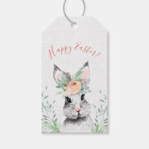 Blommigt Bunny Glad påsk