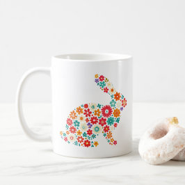 Blommigt Bunny Kaffemugg