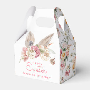 Blommigt Bunny Öron Favoritruta för Glad påsk Presentaskar