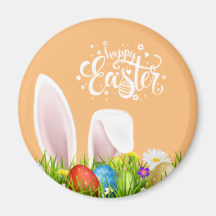 Blommigt Bunny Öron Glad påsk Magneter
