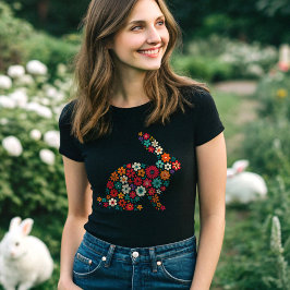 Blommigt Bunny T Shirt