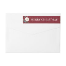 Blommigt Burgundy God jul Helgdag