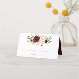 Blommigt Burgundy  Greenery-Elegant - ort kort