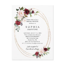 Blommigt Burgundy Guld Abstrakt Möhippa