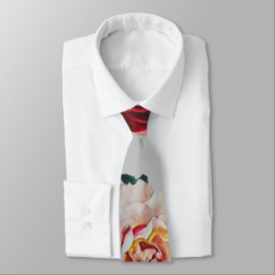 Blommigt-Burgundy Necktie Trendig Blommigt Bröllo Slips