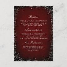 Blommigt Burgundy och Guld Bröllop Information Gue