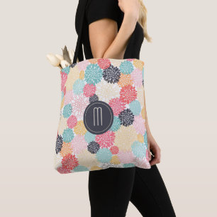 Blommigt Burst Monogram Tygkasse