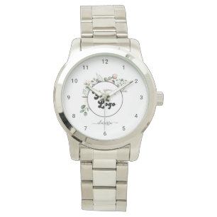 Blommigt Business Company Anpassningsbar Logotyp & Armbandsur