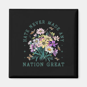 Blommigt Butterflies Anti Trump-ordförande L Magnet