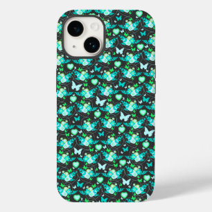 Blommigt butterflies & hearts jade iphone case