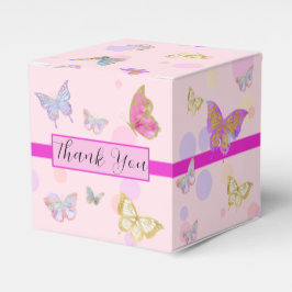 Blommigt Butterfly Garden Ribbon Party Favoritbox Presentaskar