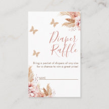 Blommigt Butterfly Kisses Baby Shower Raffle