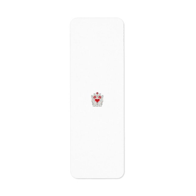 Blommigt Butterfly Mandala | Lila Boho Art Design Returadress Etikett (Framsidan)