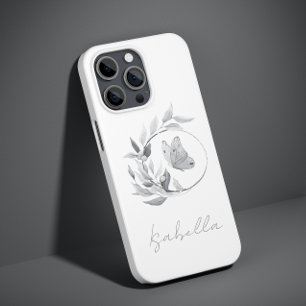 Blommigt Butterfly Monochrome Simple Snyggt Namn