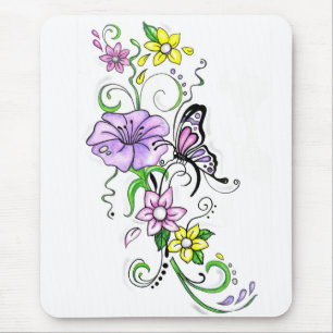 Blommigt Butterfly Musmatta