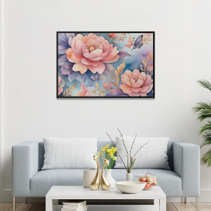Blommigt Butterfly Nature Älskare Poster