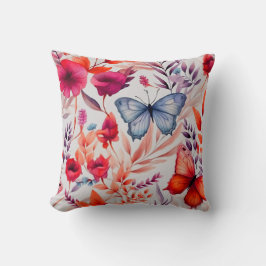 Blommigt Butterfly, naturens Älskare-gåva Kudde