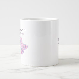 Blommigt Butterfly Personlig Mamma Jumbo Mugg