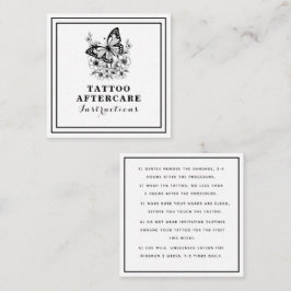 Blommigt Butterfly Tattoo Aftercare Instructions Fyrkantigt Visitkort