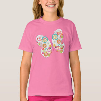 Blommigt Butterfly Tee Shirt