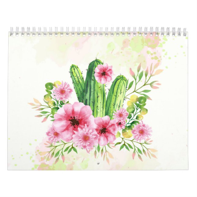 Blommigt Cactus Kalender (Omslag)