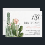 Blommigt Cactus Succulents 21: a födelsedagen  Inbjudningar<br><div class="desc">Blommigt Cactus Succulents 21: a födelsedagsinbjudan 

Modern blommigt cactus och succulents födelsedagsinbjudan med olika växter och några blommor i  eller dammiga rosor. Perfekt för alla som tittar för en modern aktualitet. Kan användas i olika åldrar.</div>
