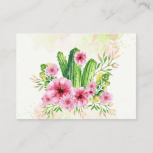 Blommigt Cactus Visitkort