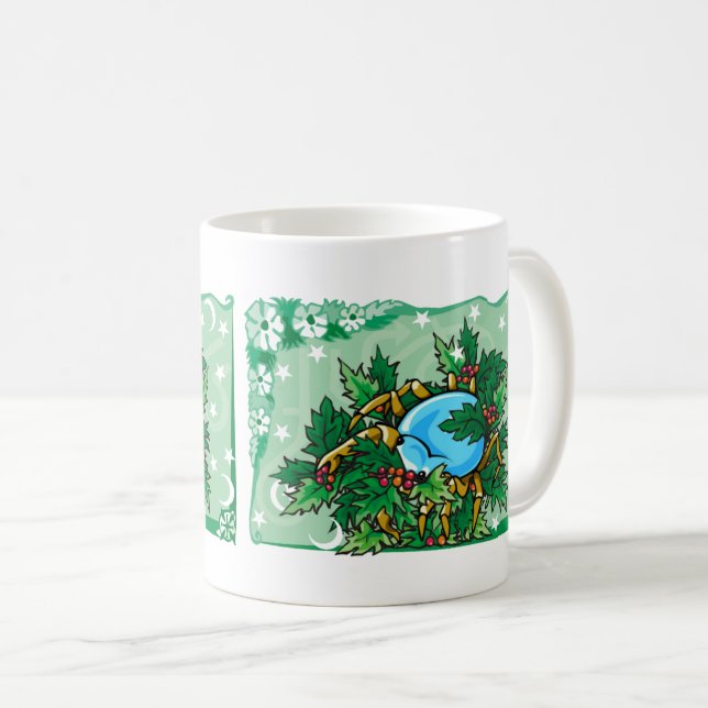 Blommigt Cancer Crab in Holly Kaffemugg (Framsida höger)