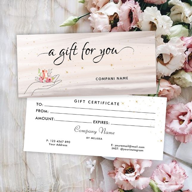 Blommigt Candle Gift-certifikat (Skapare uppladdad)