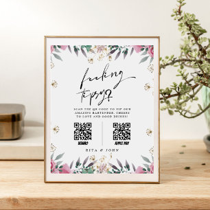 Blommigt Carnation Tips om ditt Bartender-Bröllop- Poster